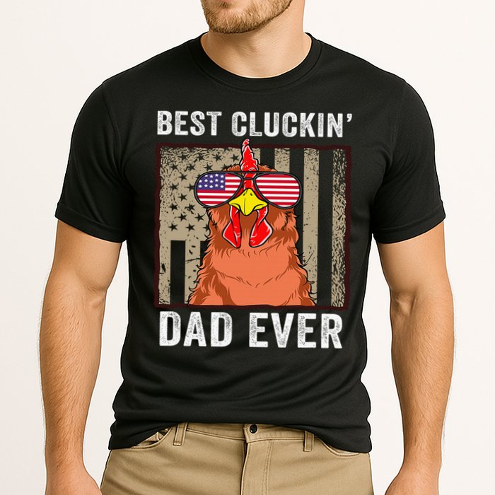 Chicken Funny Farm Best Cluckin' Dad Ever Chicken Cooling Performance Crew T-Shirt