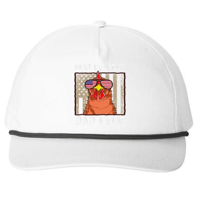 Chicken Funny Farm Best Cluckin' Dad Ever Chicken Snapback Five-Panel Rope Hat