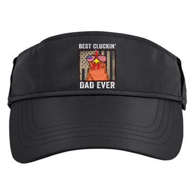 Chicken Funny Farm Best Cluckin' Dad Ever Chicken Adult Drive Performance Visor