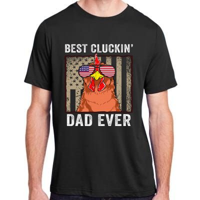 Chicken Funny Farm Best Cluckin' Dad Ever Chicken Adult ChromaSoft Performance T-Shirt