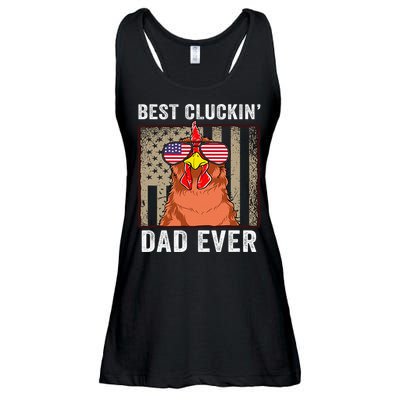 Chicken Funny Farm Best Cluckin' Dad Ever Chicken Ladies Essential Flowy Tank