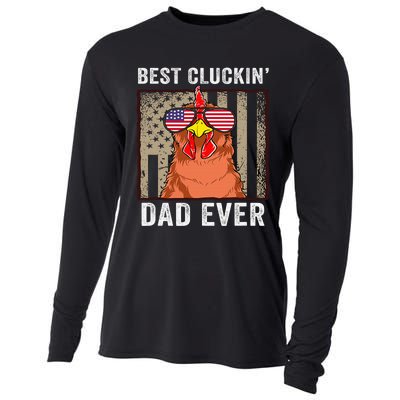 Chicken Funny Farm Best Cluckin' Dad Ever Chicken Cooling Performance Long Sleeve Crew