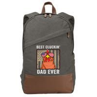 Chicken Funny Farm Best Cluckin' Dad Ever Chicken Cotton Canvas Backpack
