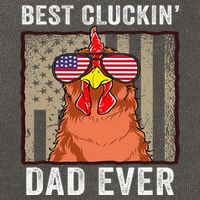 Chicken Funny Farm Best Cluckin' Dad Ever Chicken Cotton Canvas Backpack