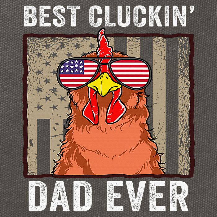 Chicken Funny Farm Best Cluckin' Dad Ever Chicken Cotton Canvas Backpack