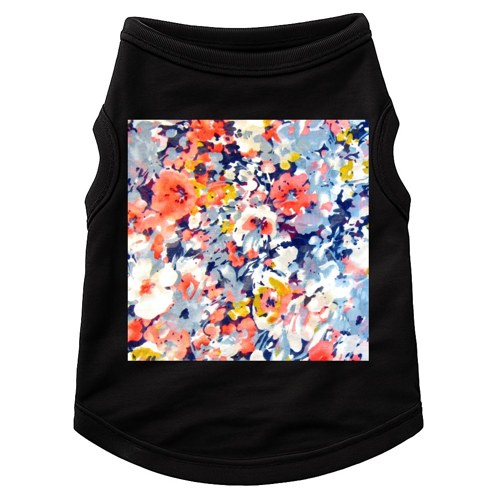 Colorful Flower Fabric Floral Pattern Doggie Tank