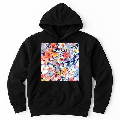Colorful Flower Fabric Floral Pattern Hoodie