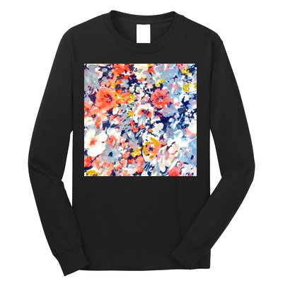 Colorful Flower Fabric Floral Pattern Long Sleeve Shirt
