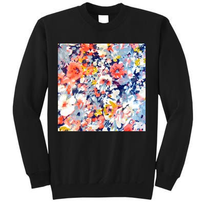 Colorful Flower Fabric Floral Pattern Sweatshirt