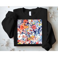 Colorful Flower Fabric Floral Pattern Sweatshirt