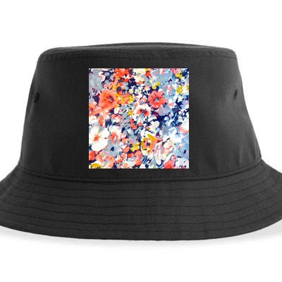 Colorful Flower Fabric Floral Pattern Sustainable Bucket Hat