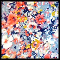 Colorful Flower Fabric Floral Pattern 7-Panel Snapback Hat