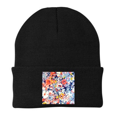 Colorful Flower Fabric Floral Pattern Beanie