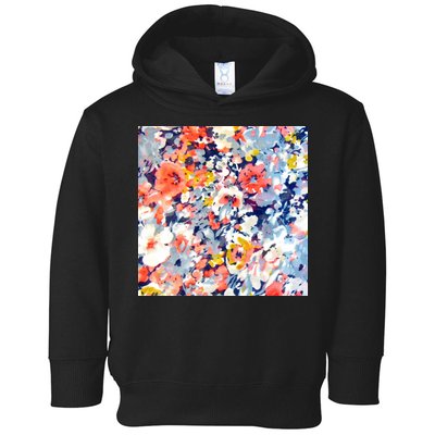 Colorful Flower Fabric Floral Pattern Toddler Hoodie