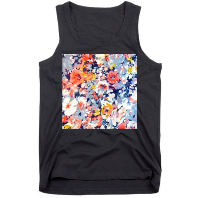 Colorful Flower Fabric Floral Pattern Tank Top