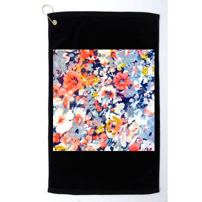 Colorful Flower Fabric Floral Pattern Golf Towel