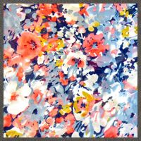 Colorful Flower Fabric Floral Pattern Cotton Canvas Backpack