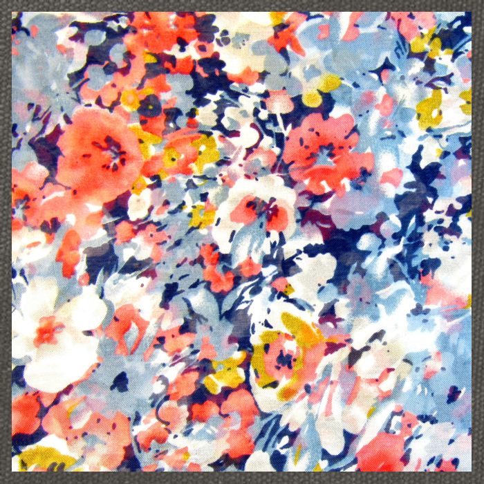 Colorful Flower Fabric Floral Pattern Cotton Canvas Backpack
