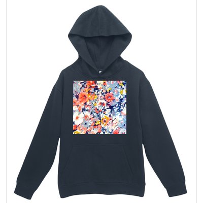 Colorful Flower Fabric Floral Pattern Urban Pullover Hoodie