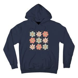 Checkered Flowers Face Happy Flower Gift Idea Cute Tall Hoodie