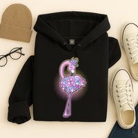 Cute Floral Flamingo Hoodie