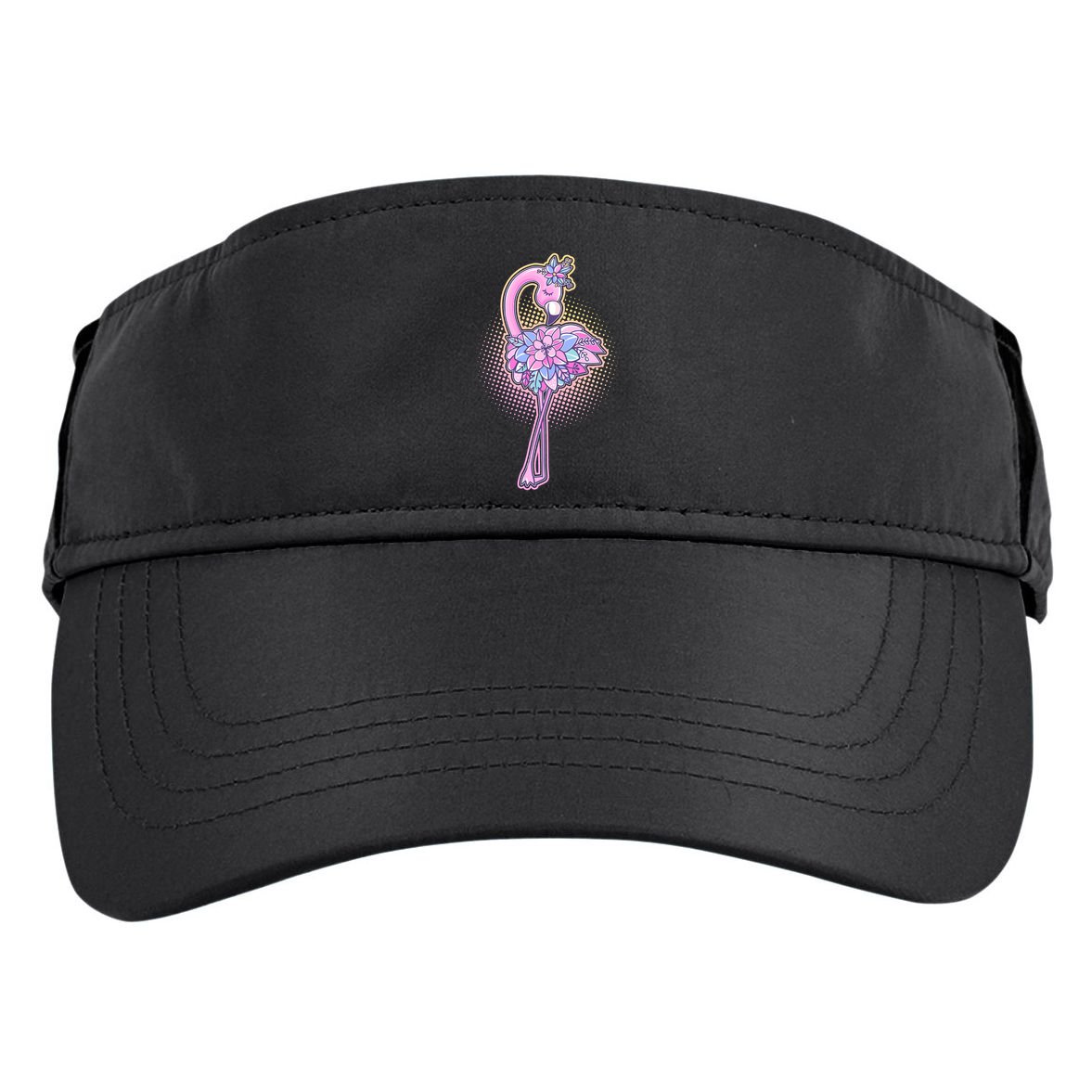 Cute Floral Flamingo Adult Drive Performance Visor