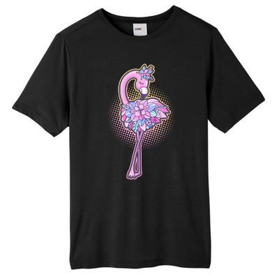 Cute Floral Flamingo Tall Fusion ChromaSoft Performance T-Shirt