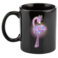 Cute Floral Flamingo 11oz C Handle Ceramic Mug