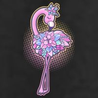 Cute Floral Flamingo 11oz C Handle Ceramic Mug