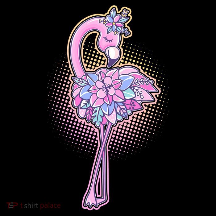 Cute Floral Flamingo 16 in Basic Backpack