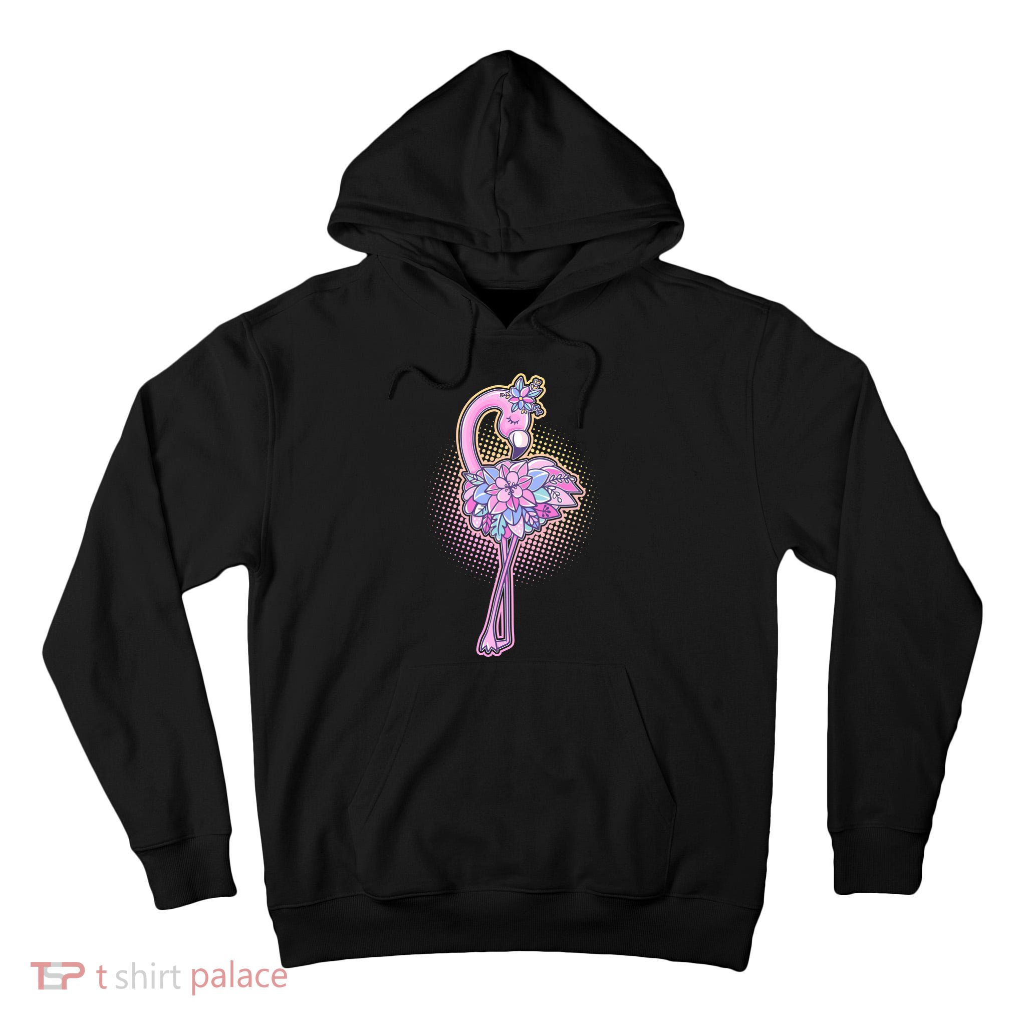 Cute Floral Flamingo Tall Hoodie