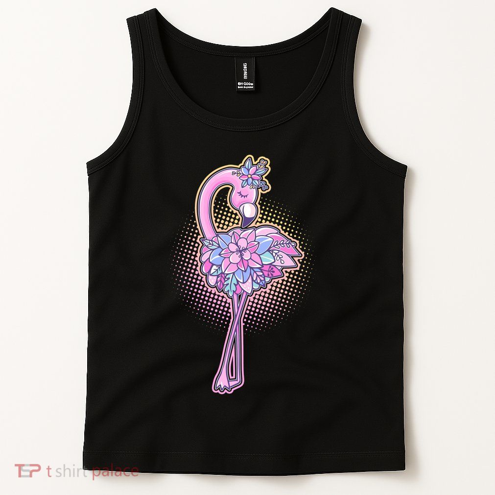 Cute Floral Flamingo Tank Top