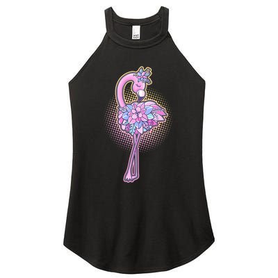Cute Floral Flamingo Women's Perfect Tri Rocker Tank
