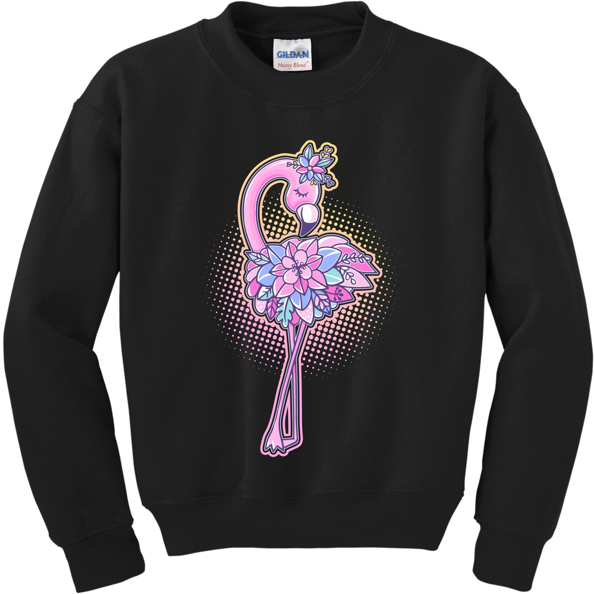 Cute Floral Flamingo Kids Sweatshirt