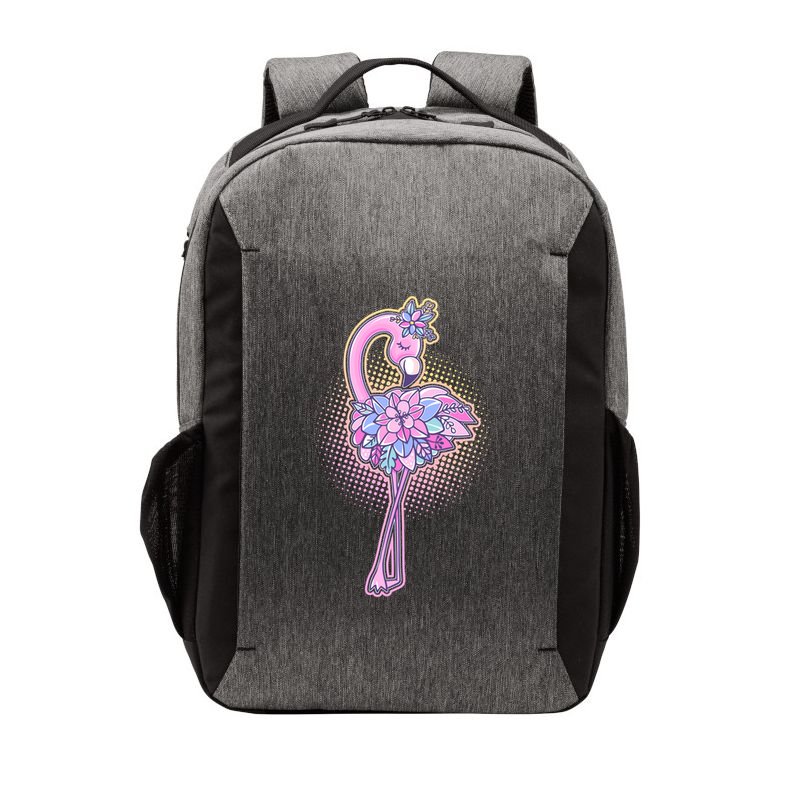 Cute Floral Flamingo Vector Backpack