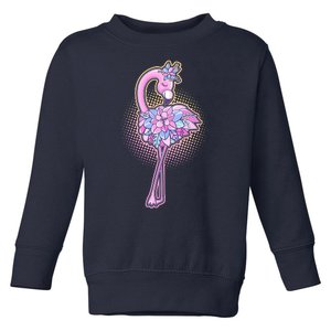 Cute Floral Flamingo Toddler Sweatshirt