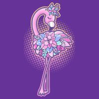 Cute Floral Flamingo Cooling Performance Crew T-Shirt