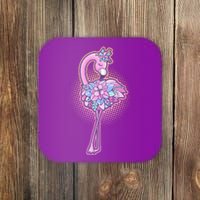 Cute Floral Flamingo Coaster