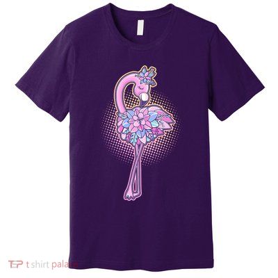 Cute Floral Flamingo Premium T-Shirt