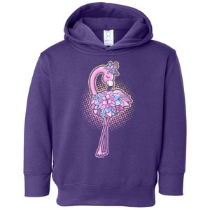 Cute Floral Flamingo Toddler Hoodie