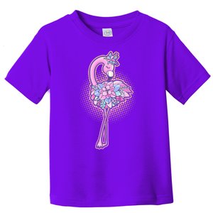 Cute Floral Flamingo Toddler T-Shirt