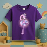 Cute Floral Flamingo Toddler T-Shirt