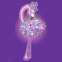Cute Floral Flamingo Toddler T-Shirt