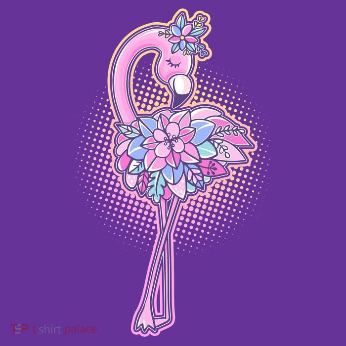 Cute Floral Flamingo Toddler T-Shirt