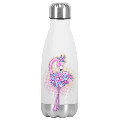 Cute Floral Flamingo Stainless Steel Insulated Water Bottle