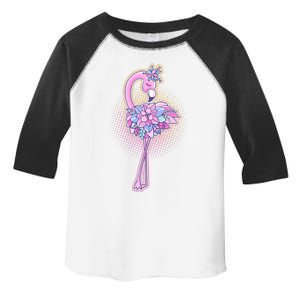 Cute Floral Flamingo Toddler Fine Jersey T-Shirt