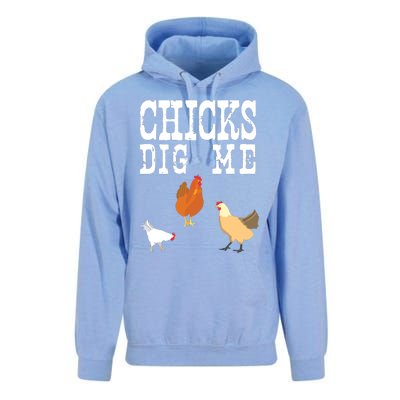 Chicken Farmer Funny Chicks Dig Me Farming Gift T Unisex Surf Hoodie