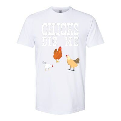 Chicken Farmer Funny Chicks Dig Me Farming Gift T Softstyle CVC T-Shirt