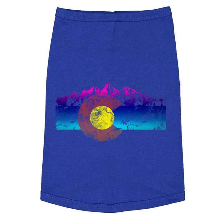 Colorado Flag Gift Colorful Rocky Mountains Version Cute Gift Doggie Tank