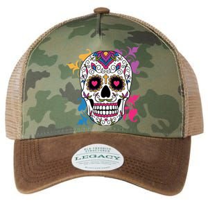 Candy Floral Graphic Skull Design Legacy Tie Dye Trucker Hat